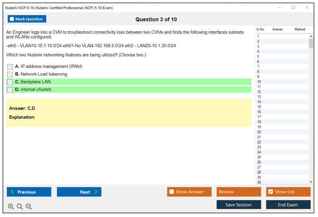 Nutanix NCP-5.10 Nutanix Certified Professional (NCP) 5.10 Exam Practice test exam simulator test engine exam dumps questions answers Image 3