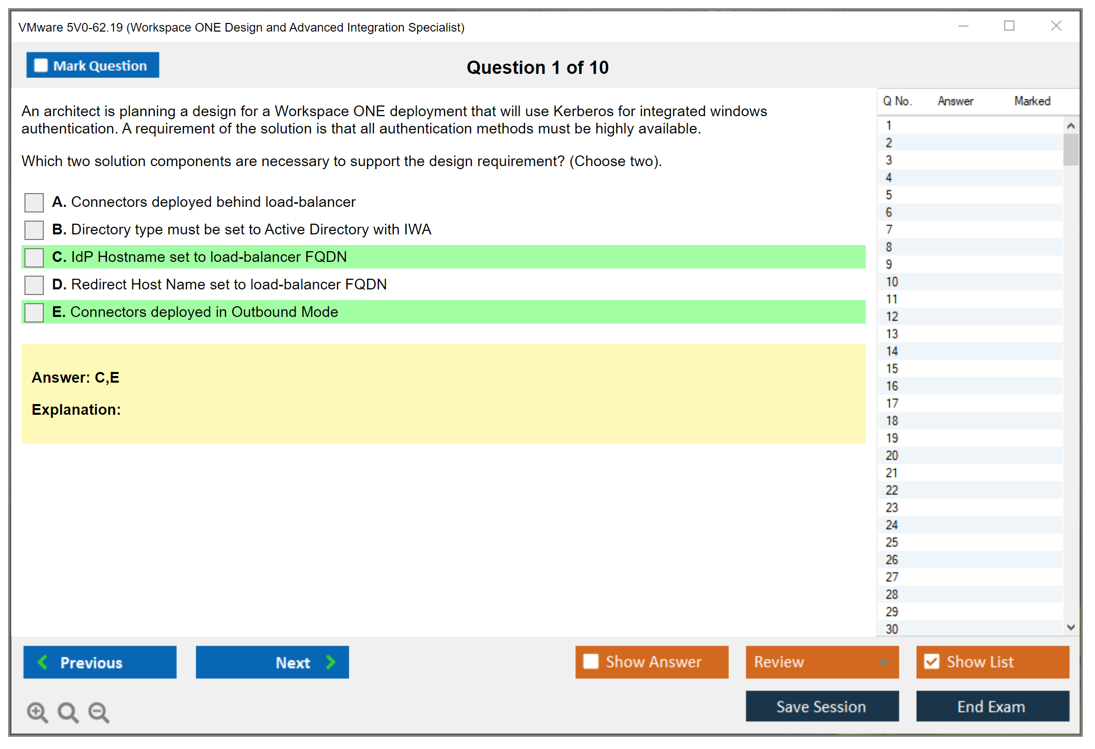 VMware 5V0-62.19 Workspace ONE Design and Advanced Integration Specialist Practice test exam simulator test engine exam dumps questions answers Image 1