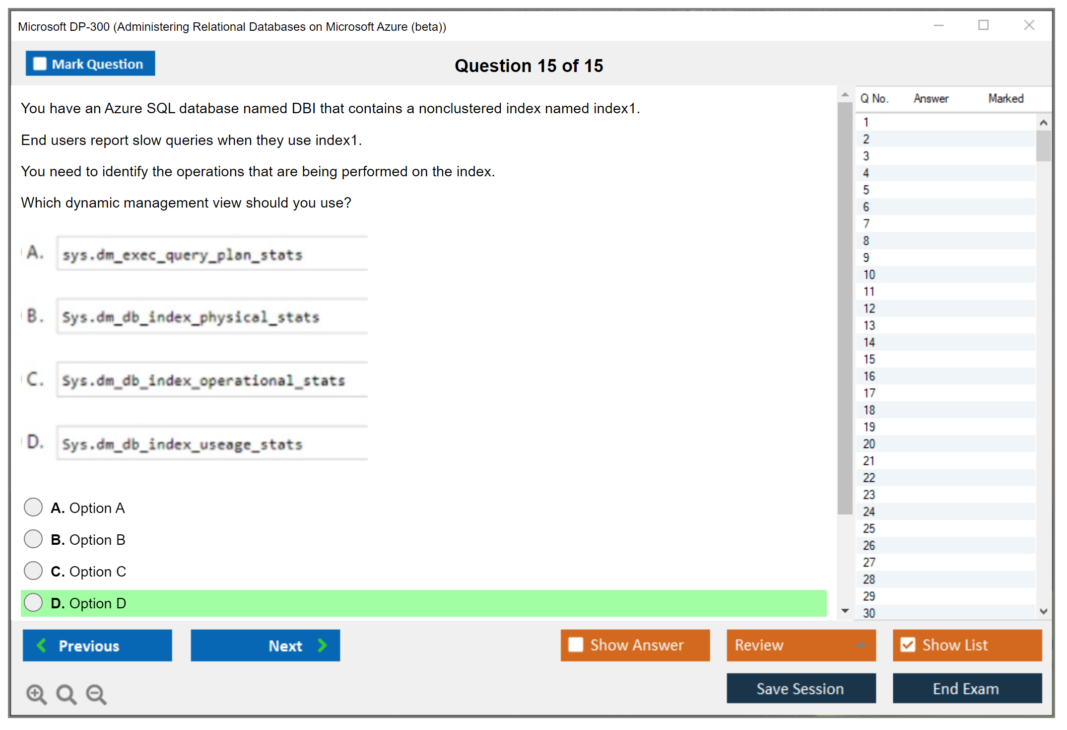 Microsoft DP-300 Administering Relational Databases on Microsoft Azure Practice test exam simulator test engine exam dumps questions answers Image 15