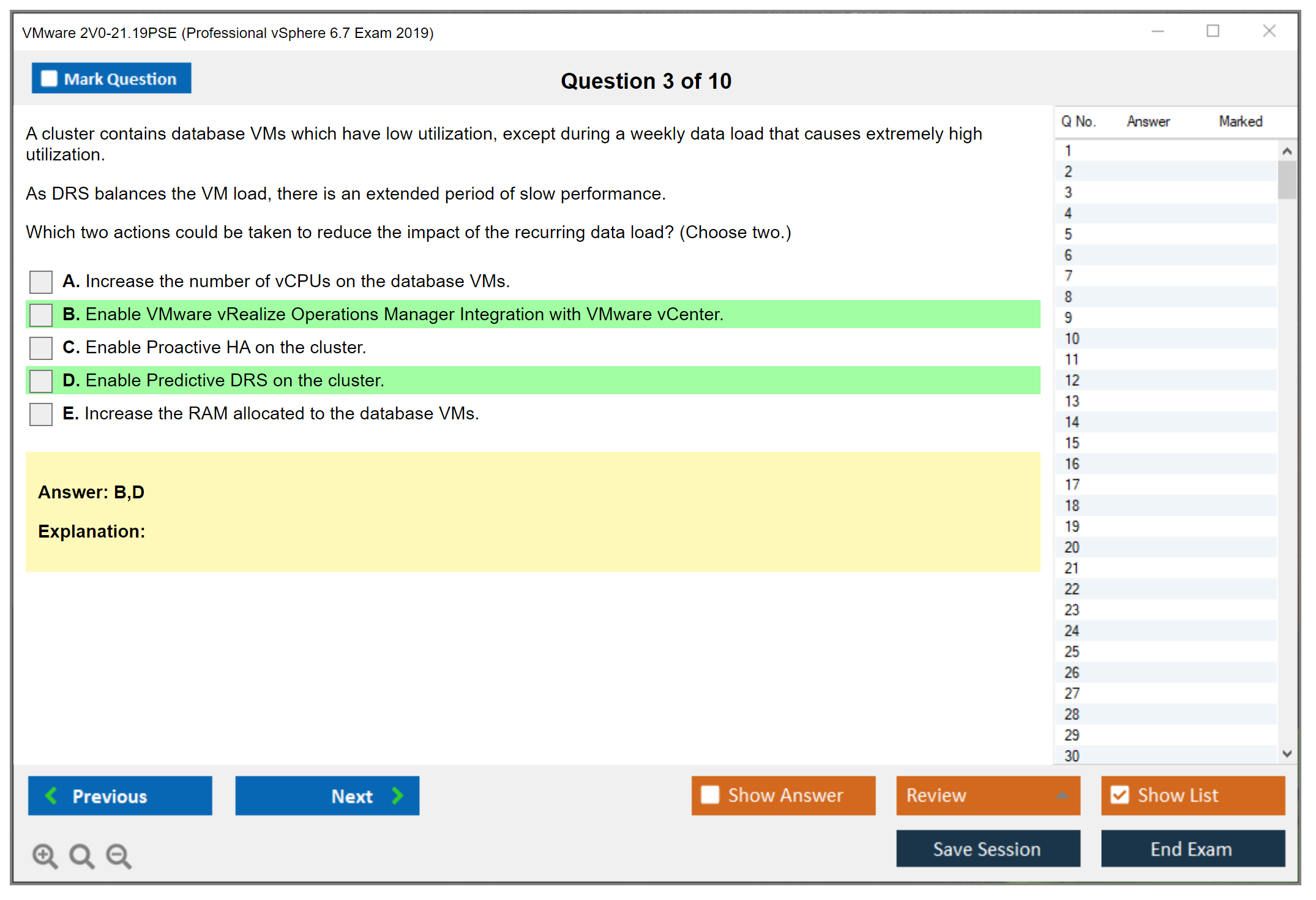 VMware 2V0-21.19PSE Professional vSphere 6.7 Exam 2019 Practice test exam simulator test engine exam dumps questions answers Image 3