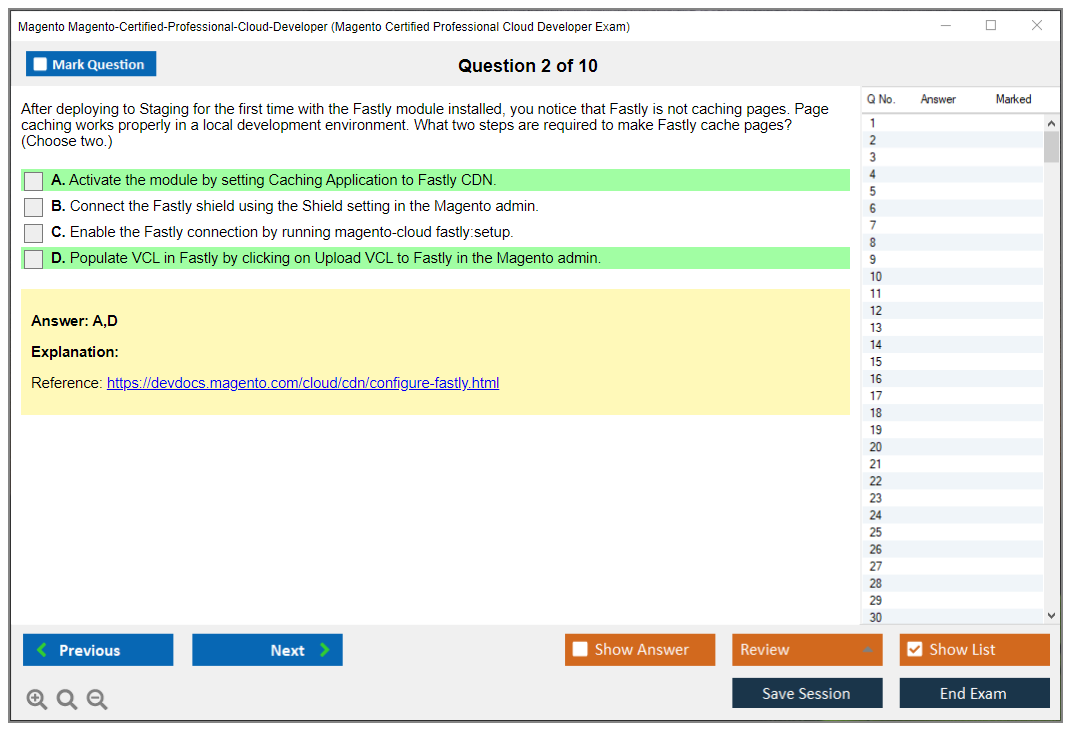 Magento Magento-Certified-Professional-Cloud-Developer Magento Certified Professional Cloud Developer Exam Practice test exam simulator test engine exam dumps questions answers Image 2