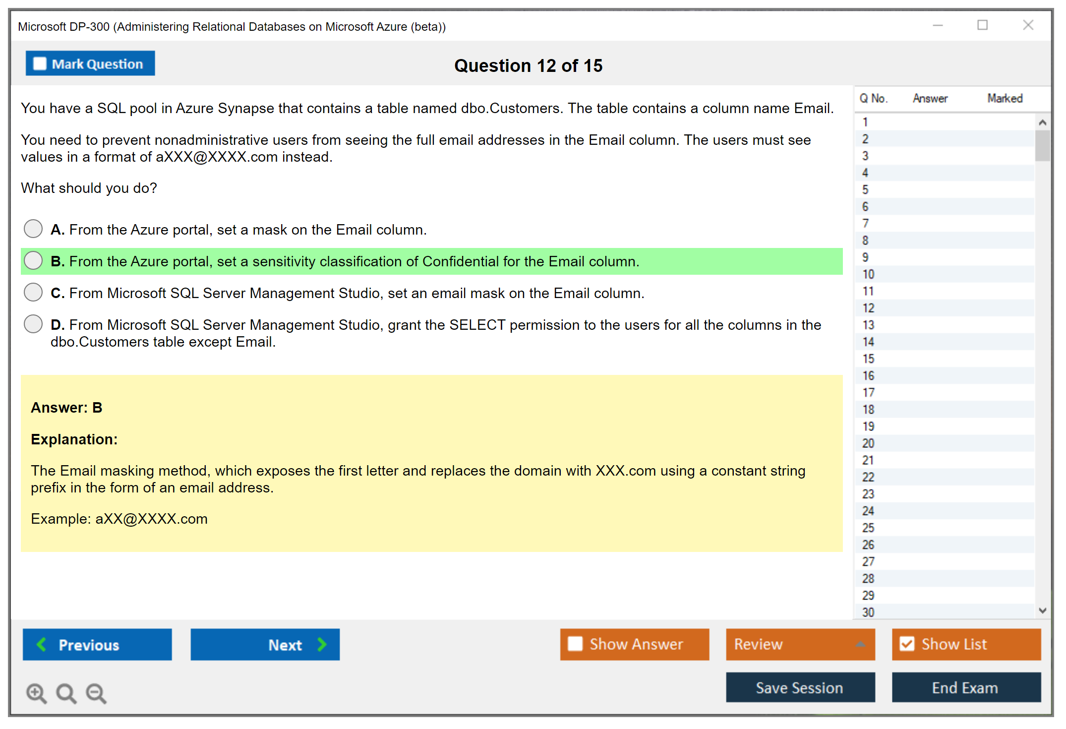 Microsoft DP-300 Administering Relational Databases on Microsoft Azure Practice test exam simulator test engine exam dumps questions answers Image 12
