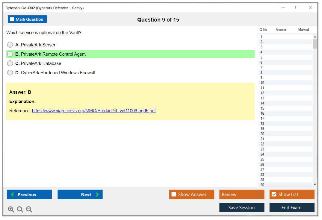 CyberArk CAU302 CyberArk Defender + Sentry Practice test exam simulator test engine exam dumps questions answers Image 9