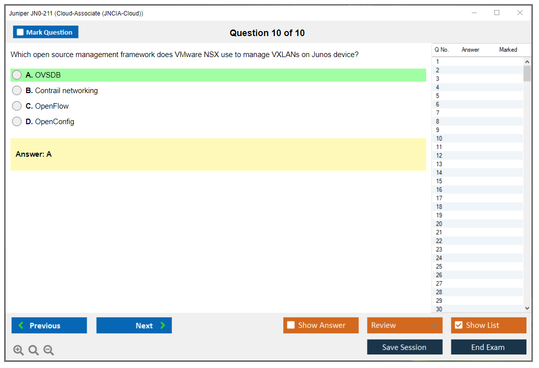Juniper JN0-211 Cloud-Associate (JNCIA-Cloud) Practice test exam simulator test engine exam dumps questions answers Image 10
