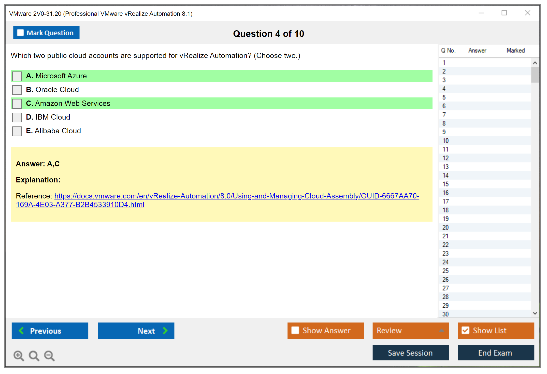 VMware 2V0-31.20 Professional VMware vRealize Automation 8.1 Practice test exam simulator test engine exam dumps questions answers Image 4