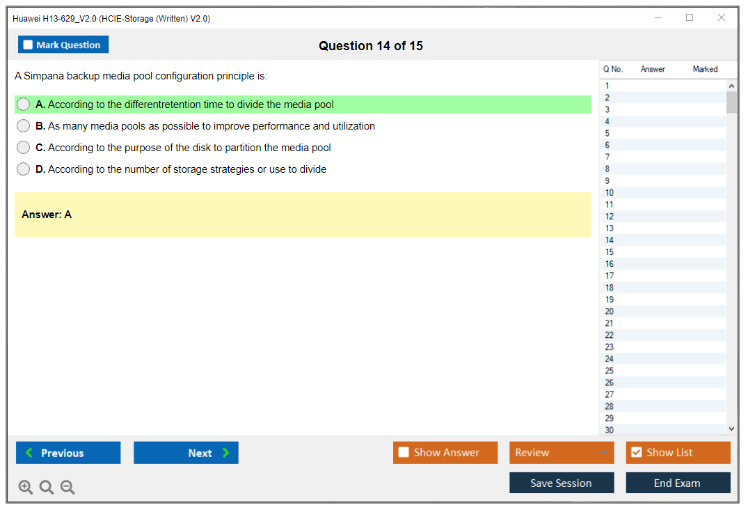 Huawei H13-629_V2.0 HCIE-Storage (Written) V2.0 Practice test exam simulator test engine exam dumps questions answers Image 14