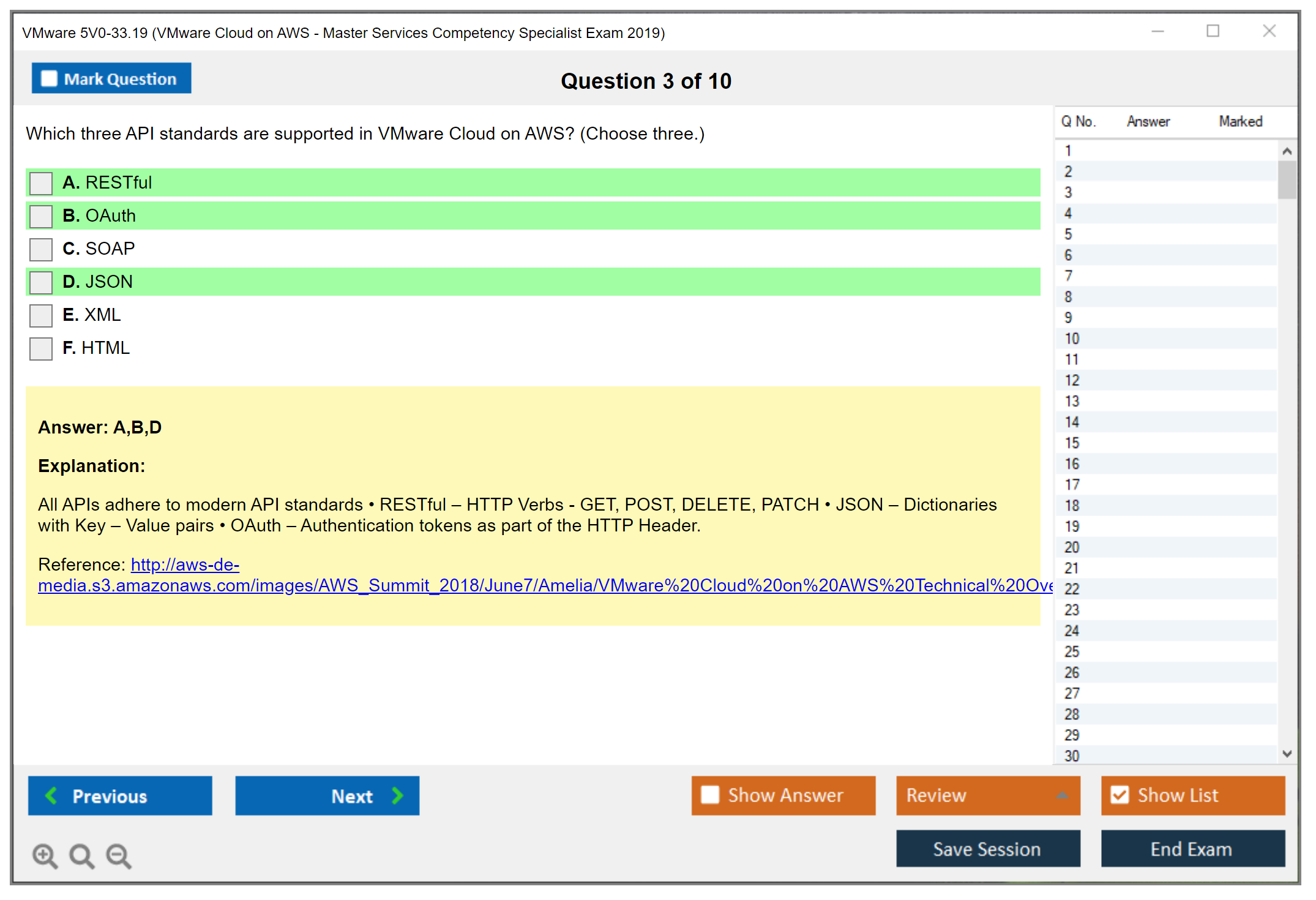 VMware 5V0-33.19 VMware Cloud on AWS - Master Services Competency Specialist Exam 2019 Practice test exam simulator test engine exam dumps questions answers Image 3