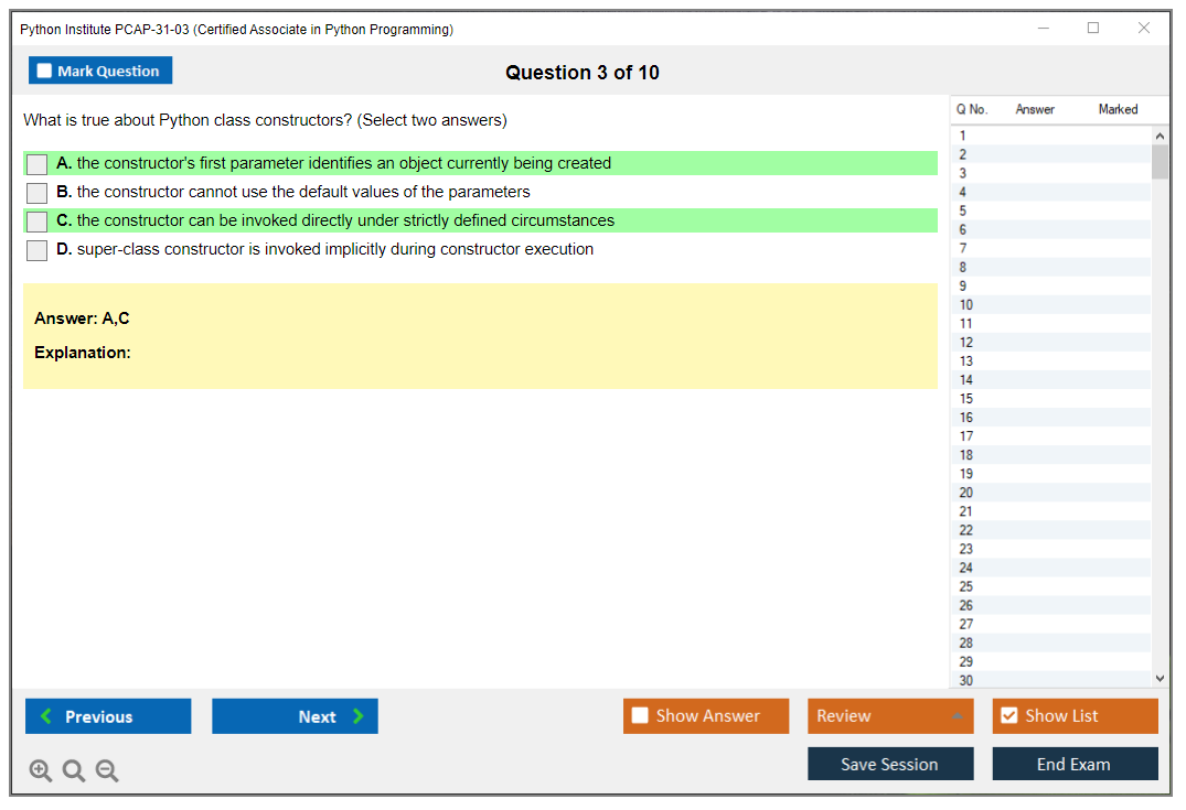 Python Institute PCAP-31-03 Certified Associate in Python Programming Practice test exam simulator test engine exam dumps questions answers Image 3
