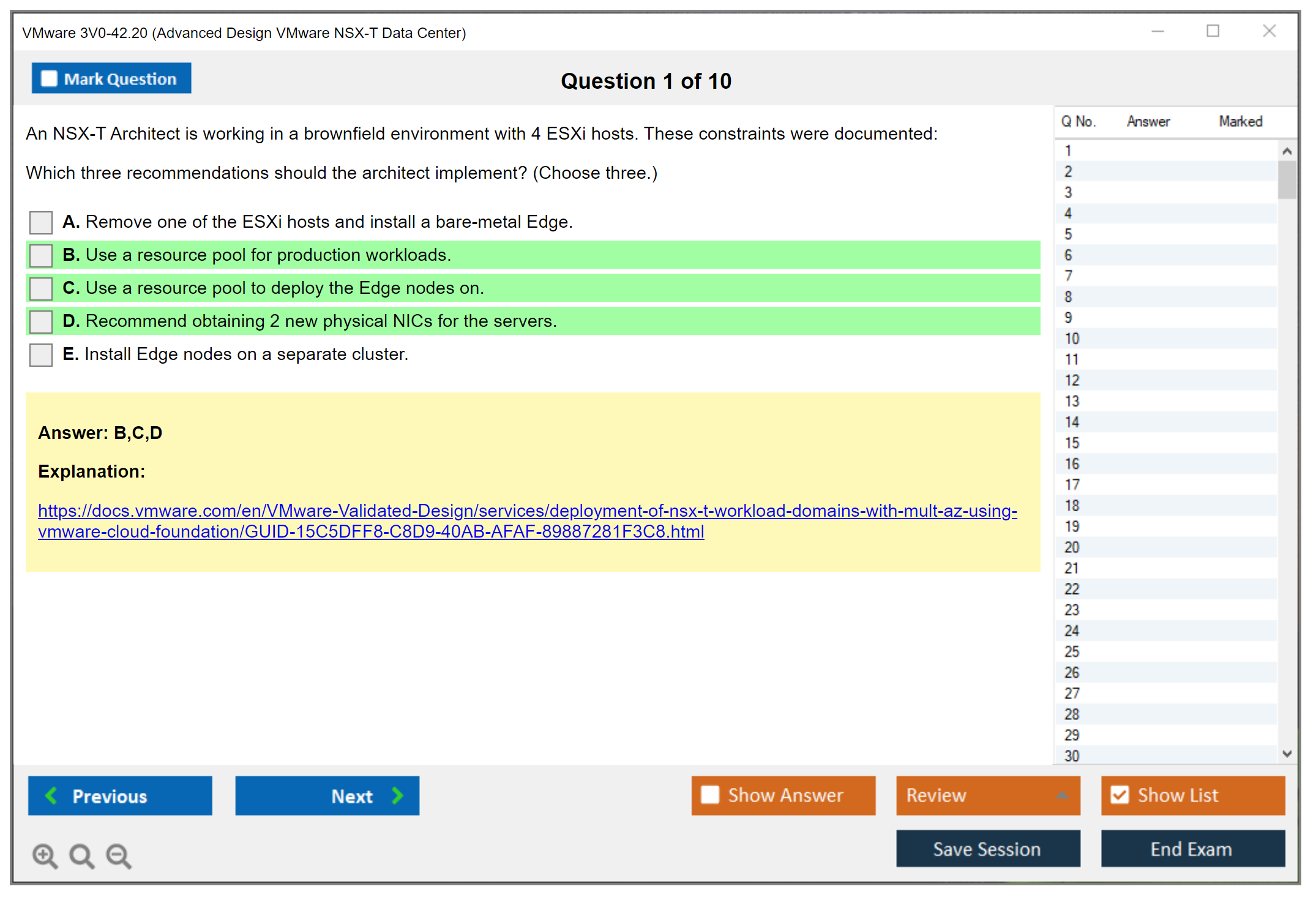 VMware 3V0-42.20 Advanced Design VMware NSX-T Data Center Practice test exam simulator test engine exam dumps questions answers Image 1