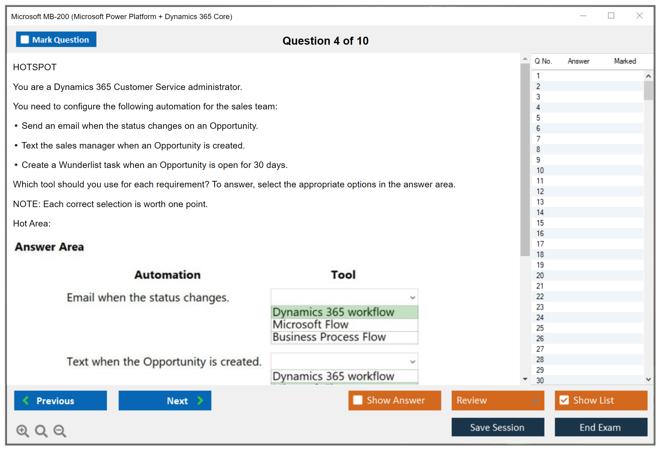 Microsoft MB-200 Microsoft Power Platform + Dynamics 365 Core Practice test exam simulator test engine exam dumps questions answers Image 4