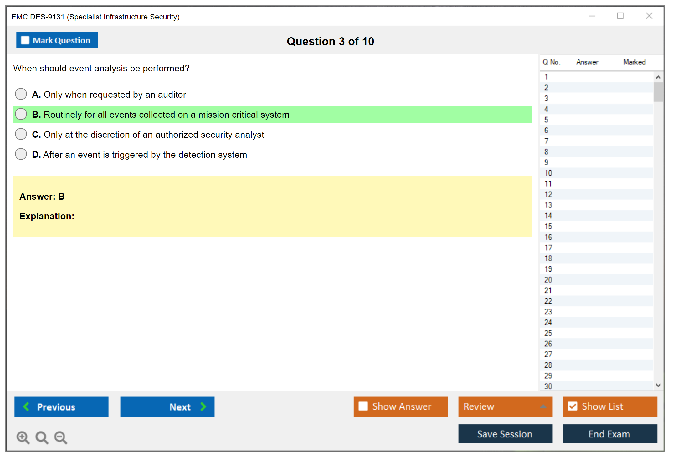 EMC DES-9131 Specialist - Infrastructure Security Exam Practice test exam simulator test engine exam dumps questions answers Image 3
