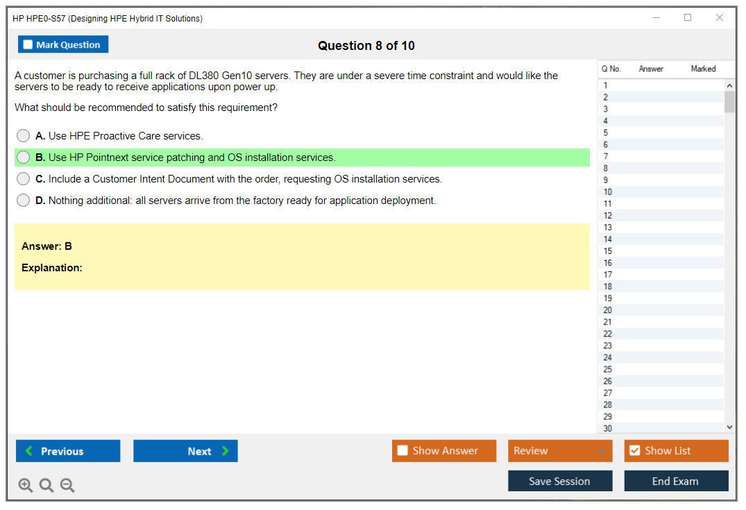 HP HPE0-S57 Designing HPE Hybrid IT Solutions Practice test exam simulator test engine exam dumps questions answers Image 8