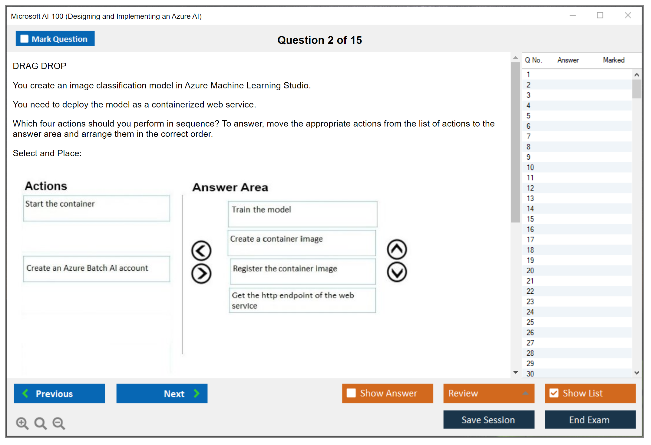 Microsoft AI-100 Designing and Implementing an Azure AI Practice test exam simulator test engine exam dumps questions answers Image 2