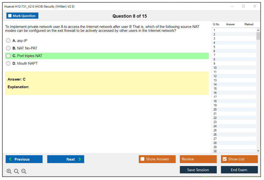 Huawei H12-731_V2.0 HCIE-Security (Written) V2.0 Practice test exam simulator test engine exam dumps questions answers Image 8