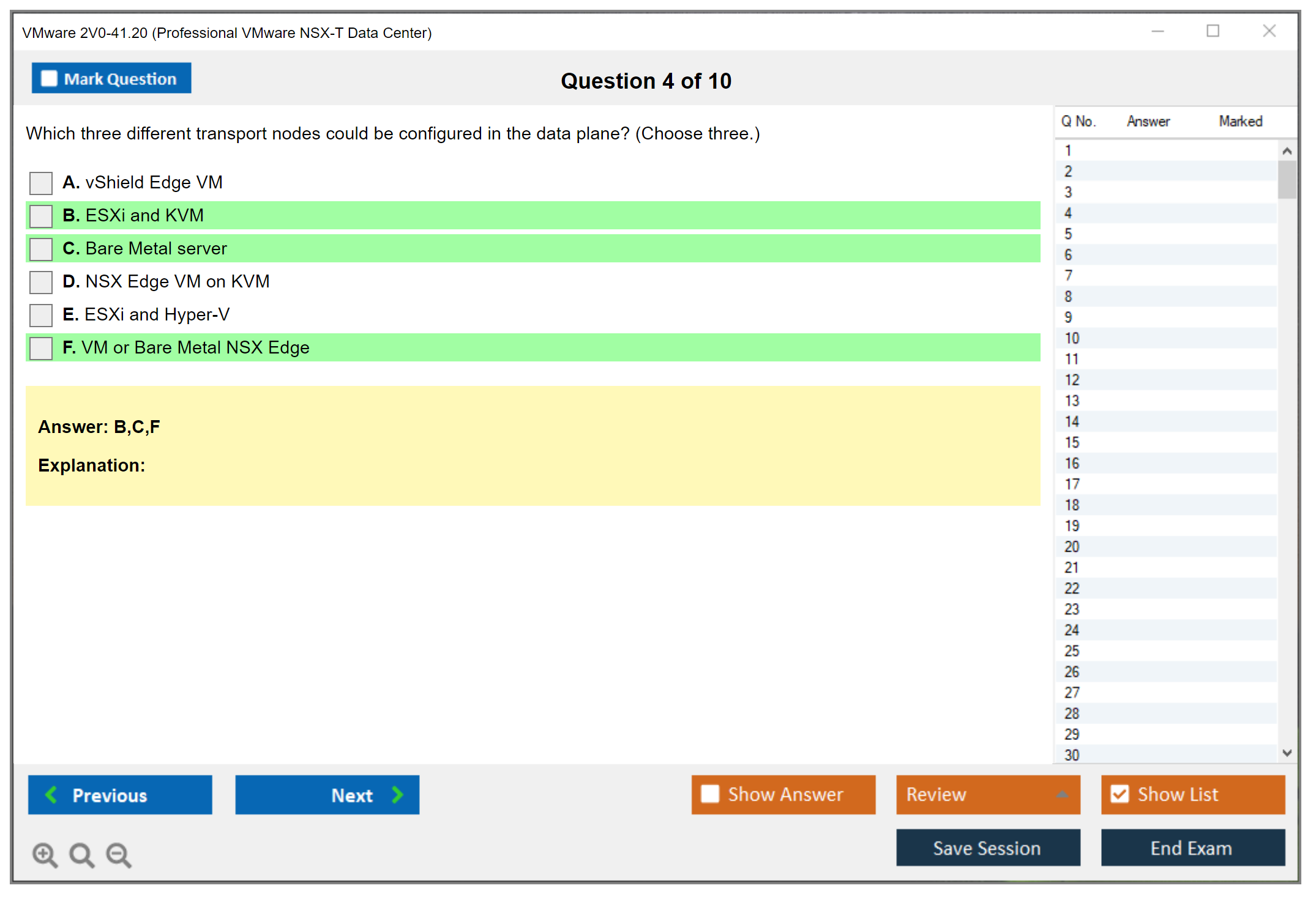 VMware 2V0-41.20 Professional VMware NSX-T Data Center Practice test exam simulator test engine exam dumps questions answers Image 4