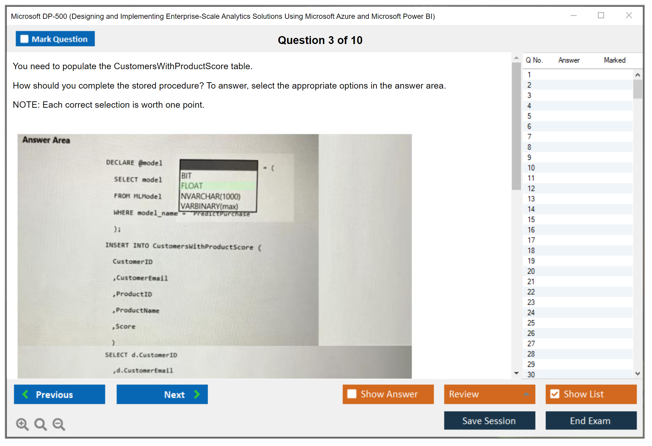 Microsoft DP-500 Designing and Implementing Enterprise-Scale Analytics Solutions Using Microsoft Azure and Microsoft Power BI Practice test exam simulator test engine exam Prep practice test questions answers Image 3