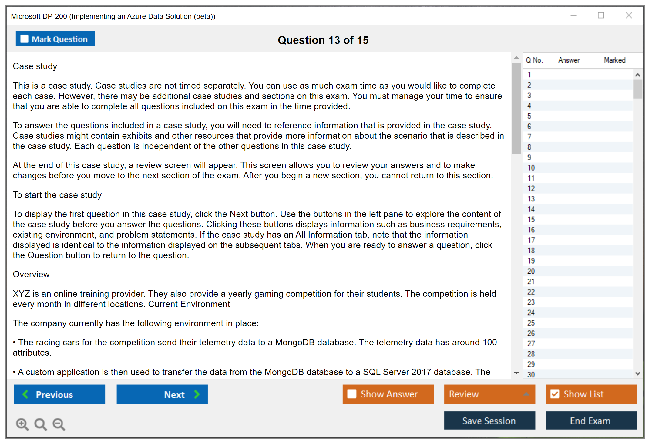Microsoft DP-200 Implementing an Azure Data Solution  Practice test exam simulator test engine exam dumps questions answers Image 13