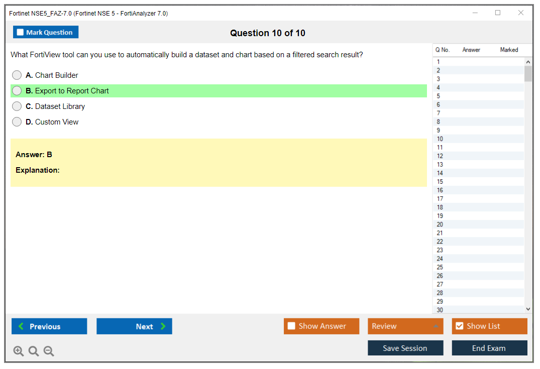 Fortinet NSE5_FAZ-7.0 Fortinet NSE 5 - FortiAnalyzer 7.0 Practice test exam simulator test engine exam dumps questions answers Image 10