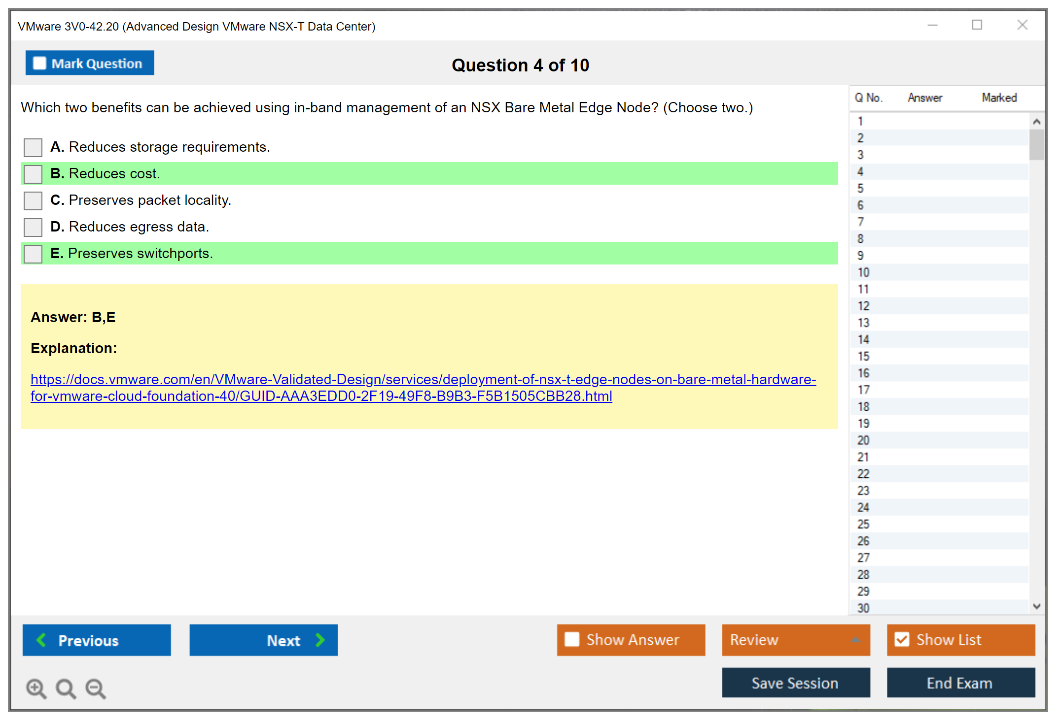 VMware 3V0-42.20 Advanced Design VMware NSX-T Data Center Practice test exam simulator test engine exam dumps questions answers Image 4