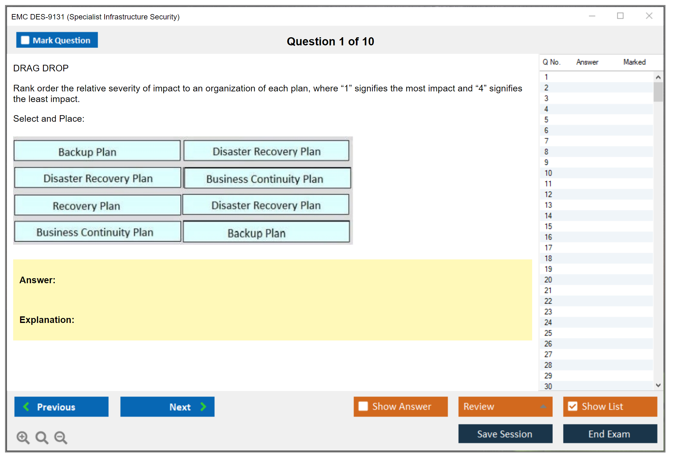 EMC DES-9131 Specialist - Infrastructure Security Exam Practice test exam simulator test engine exam dumps questions answers Image 1