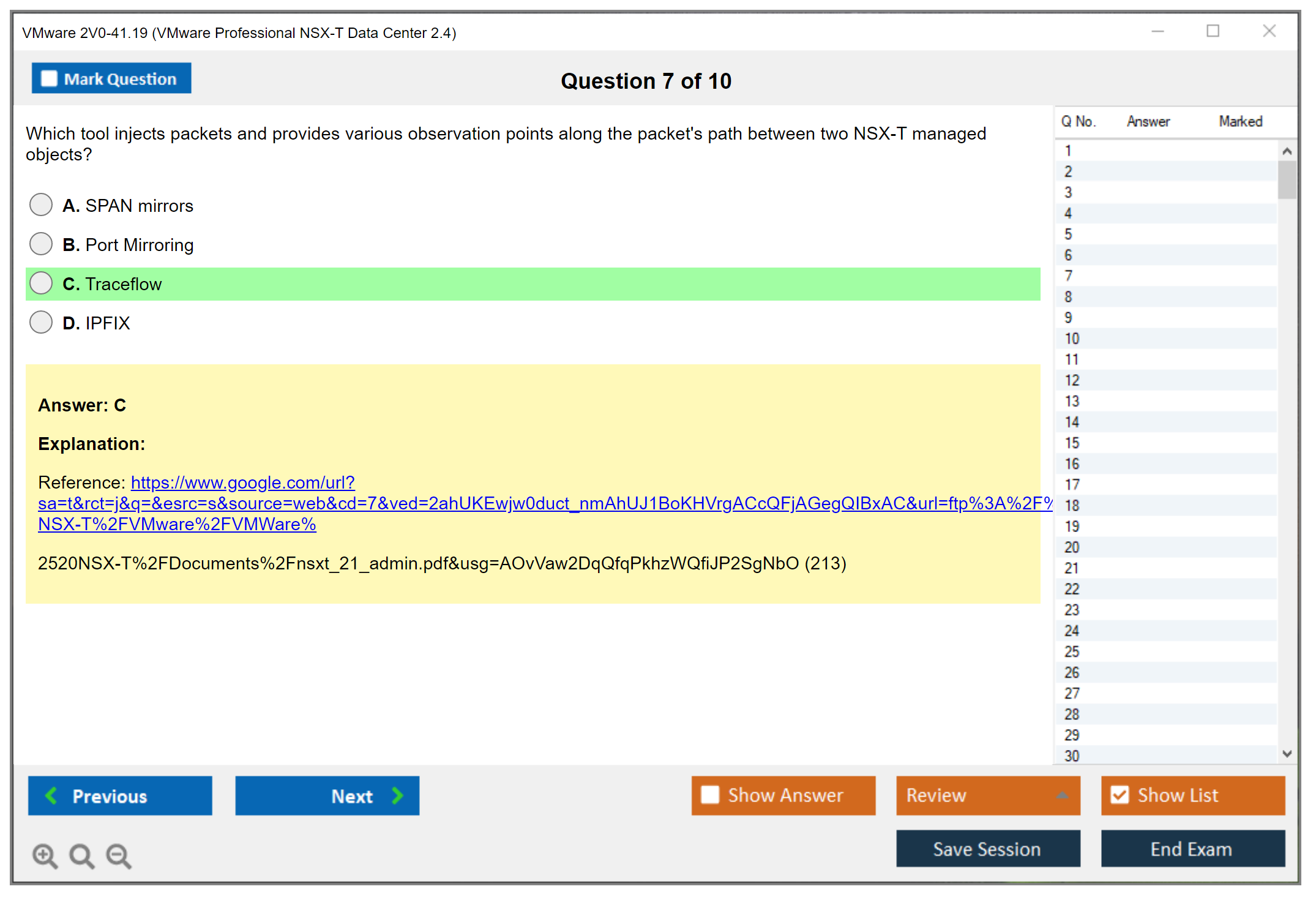 VMware 2V0-41.19 VMware Professional NSX-T Data Center 2.4 Practice test exam simulator test engine exam dumps questions answers Image 7