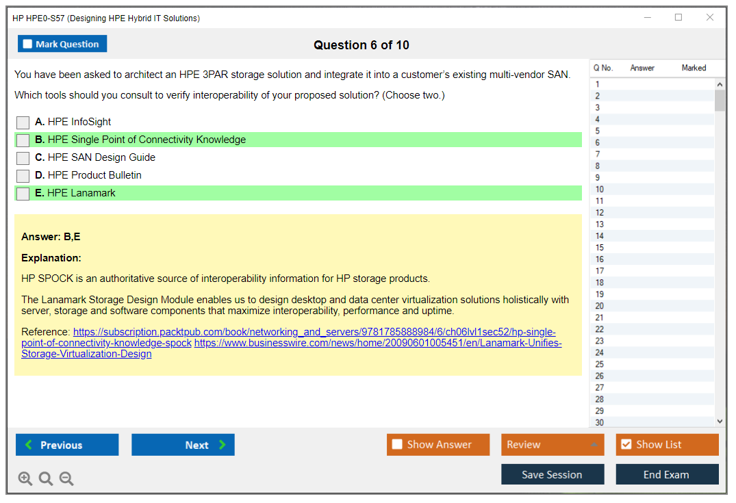 HP HPE0-S57 Designing HPE Hybrid IT Solutions Practice test exam simulator test engine exam dumps questions answers Image 6