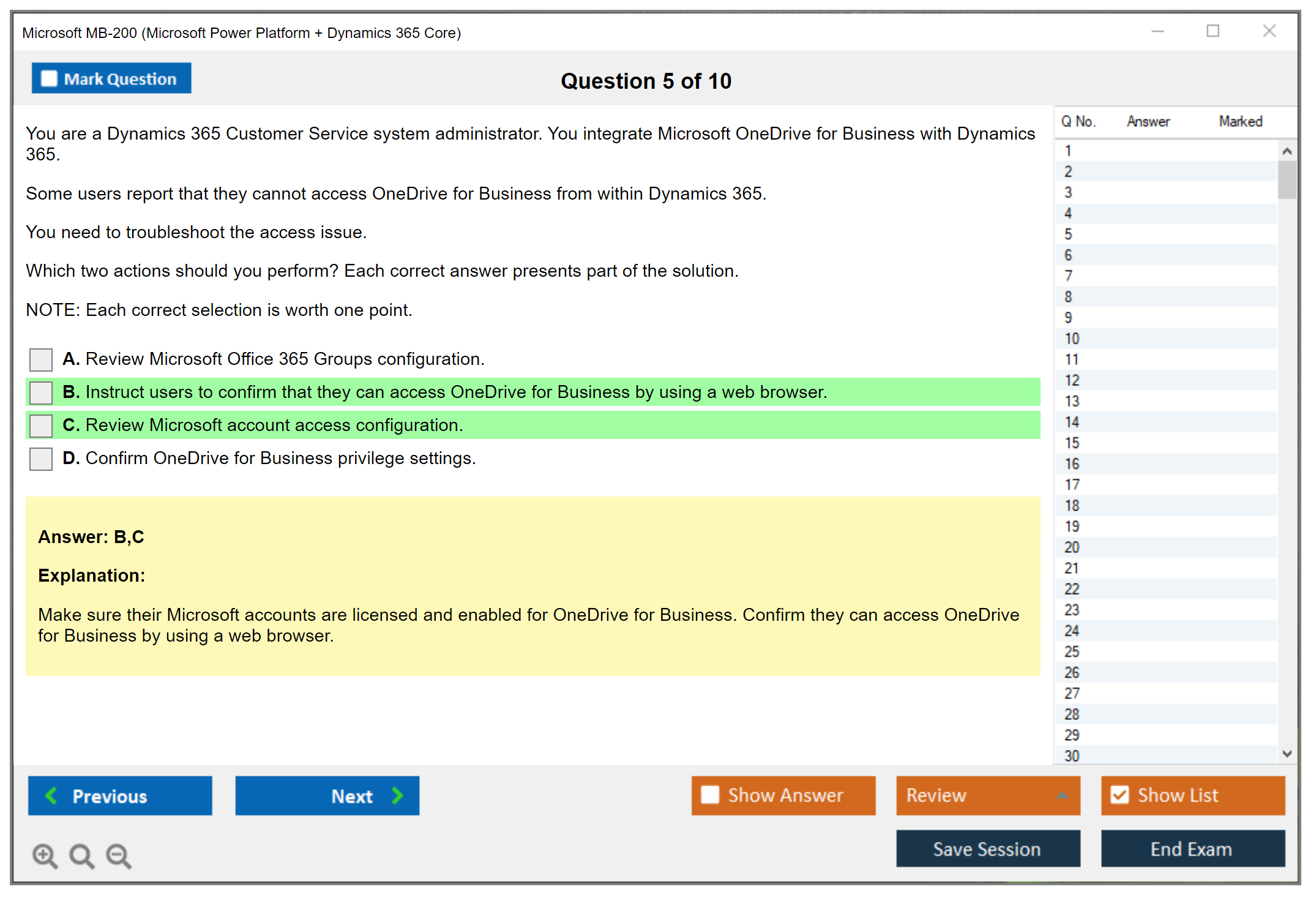 Microsoft MB-200 Microsoft Power Platform + Dynamics 365 Core Practice test exam simulator test engine exam dumps questions answers Image 5