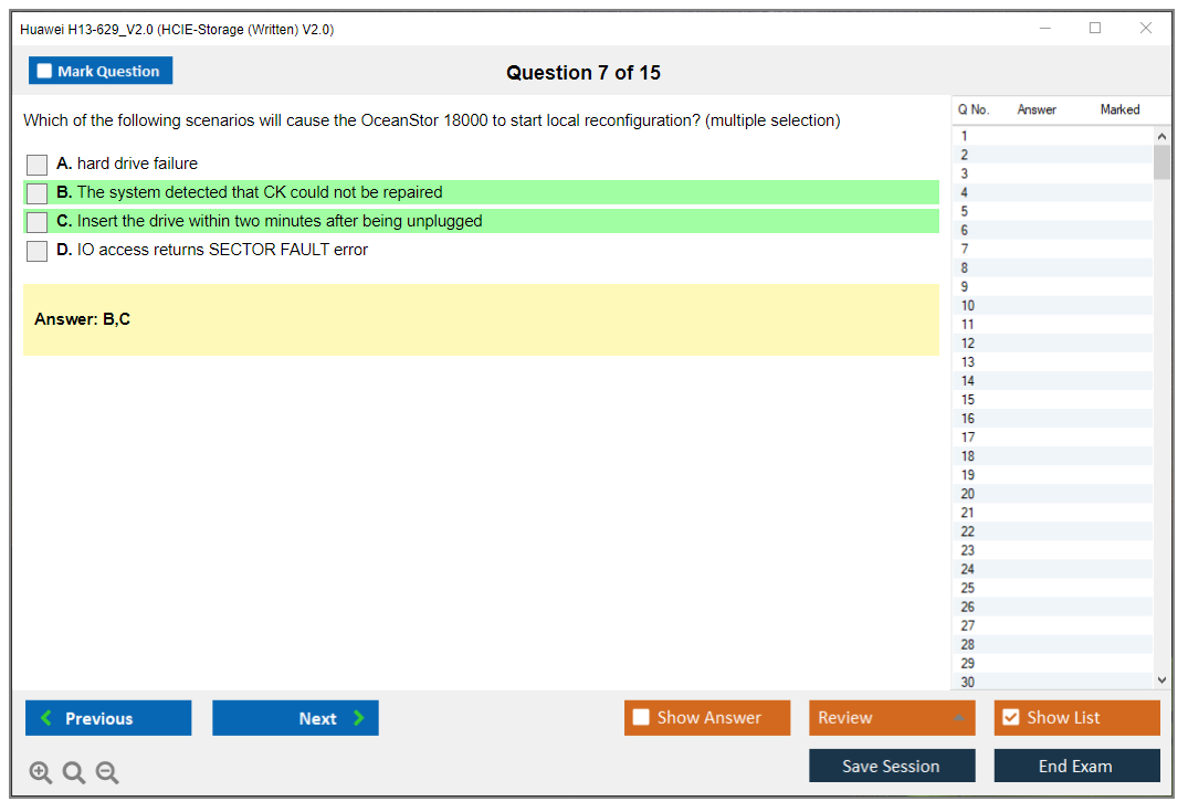 Huawei H13-629_V2.0 HCIE-Storage (Written) V2.0 Practice test exam simulator test engine exam dumps questions answers Image 7
