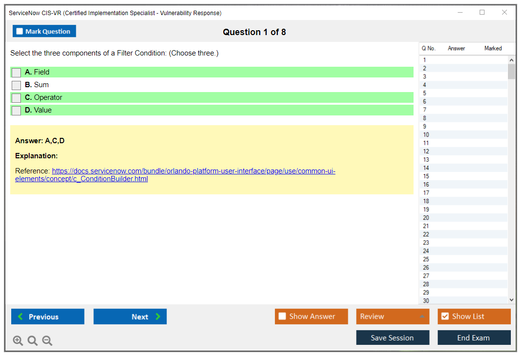 ServiceNow CIS-VR Certified Implementation Specialist - Vulnerability Response Practice test exam simulator test engine exam Prep practice test questions answers Image 1