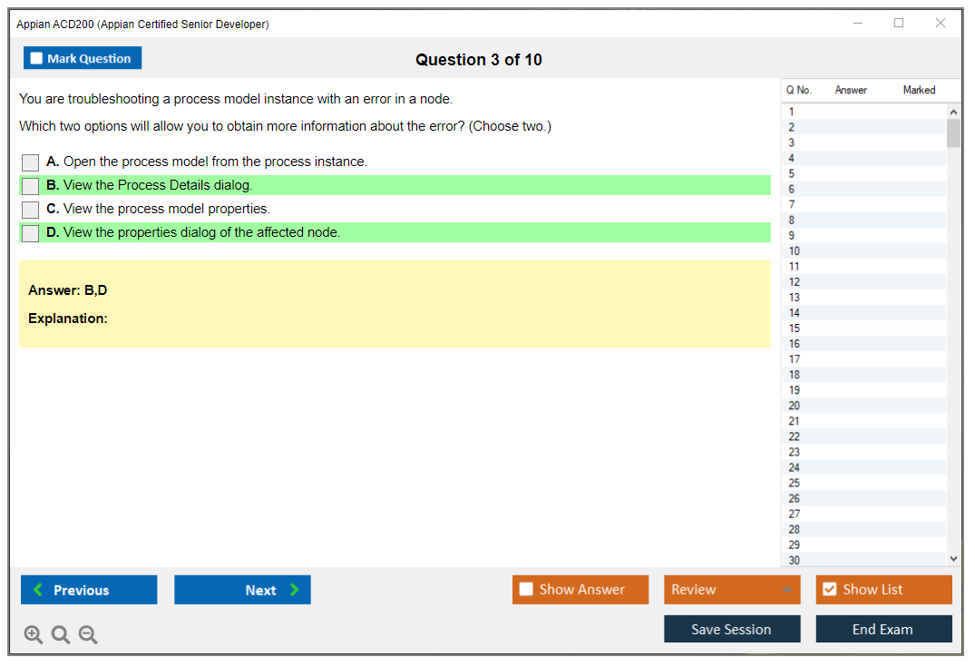 Appian ACD200 Appian Certified Senior Developer Practice test exam simulator test engine exam dumps questions answers Image 3