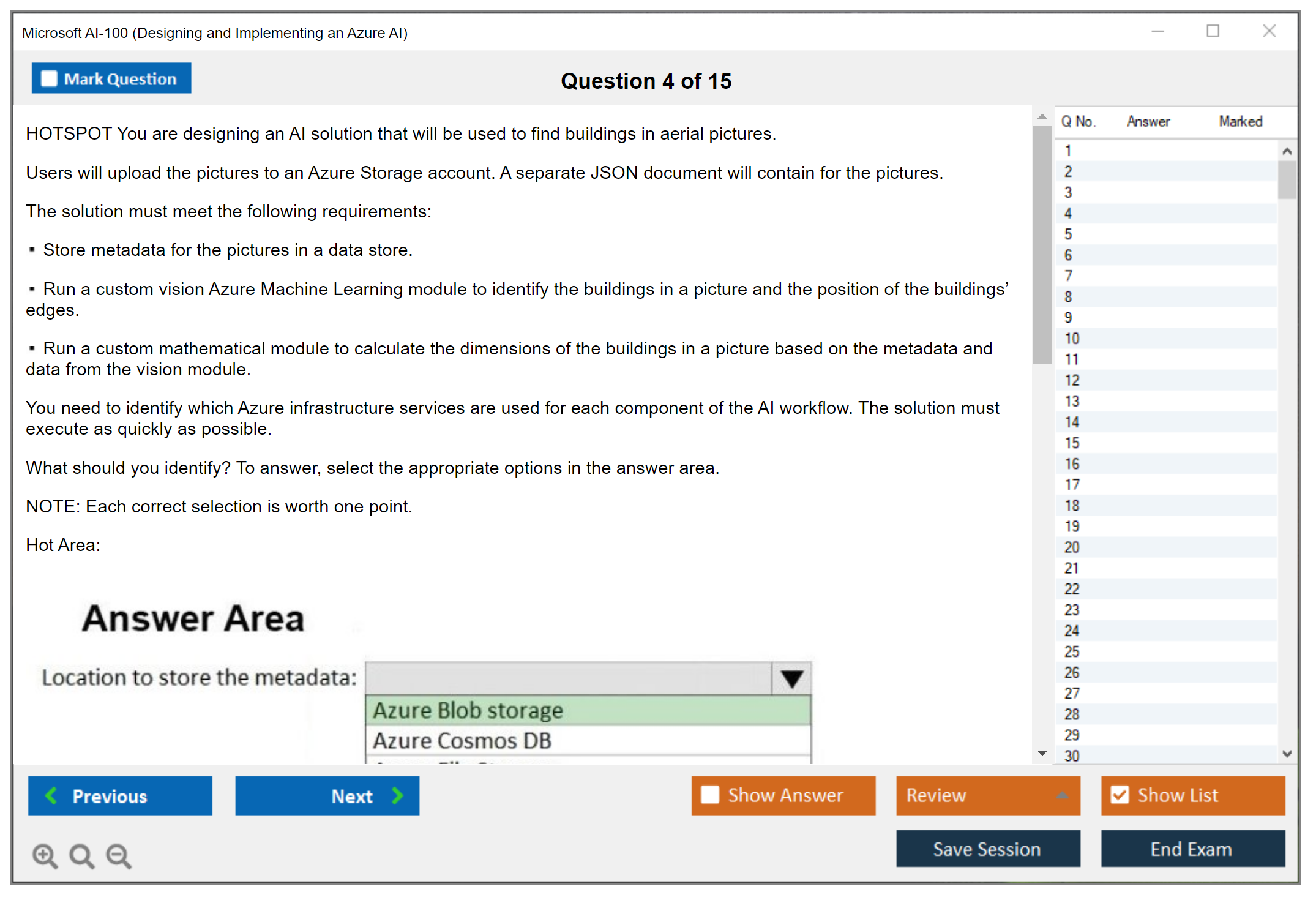Microsoft AI-100 Designing and Implementing an Azure AI Practice test exam simulator test engine exam dumps questions answers Image 4