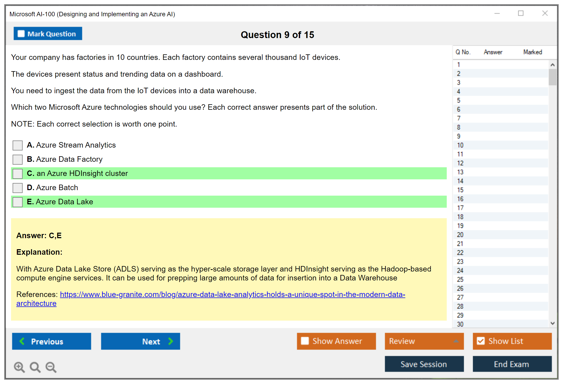 Microsoft AI-100 Designing and Implementing an Azure AI Practice test exam simulator test engine exam dumps questions answers Image 9