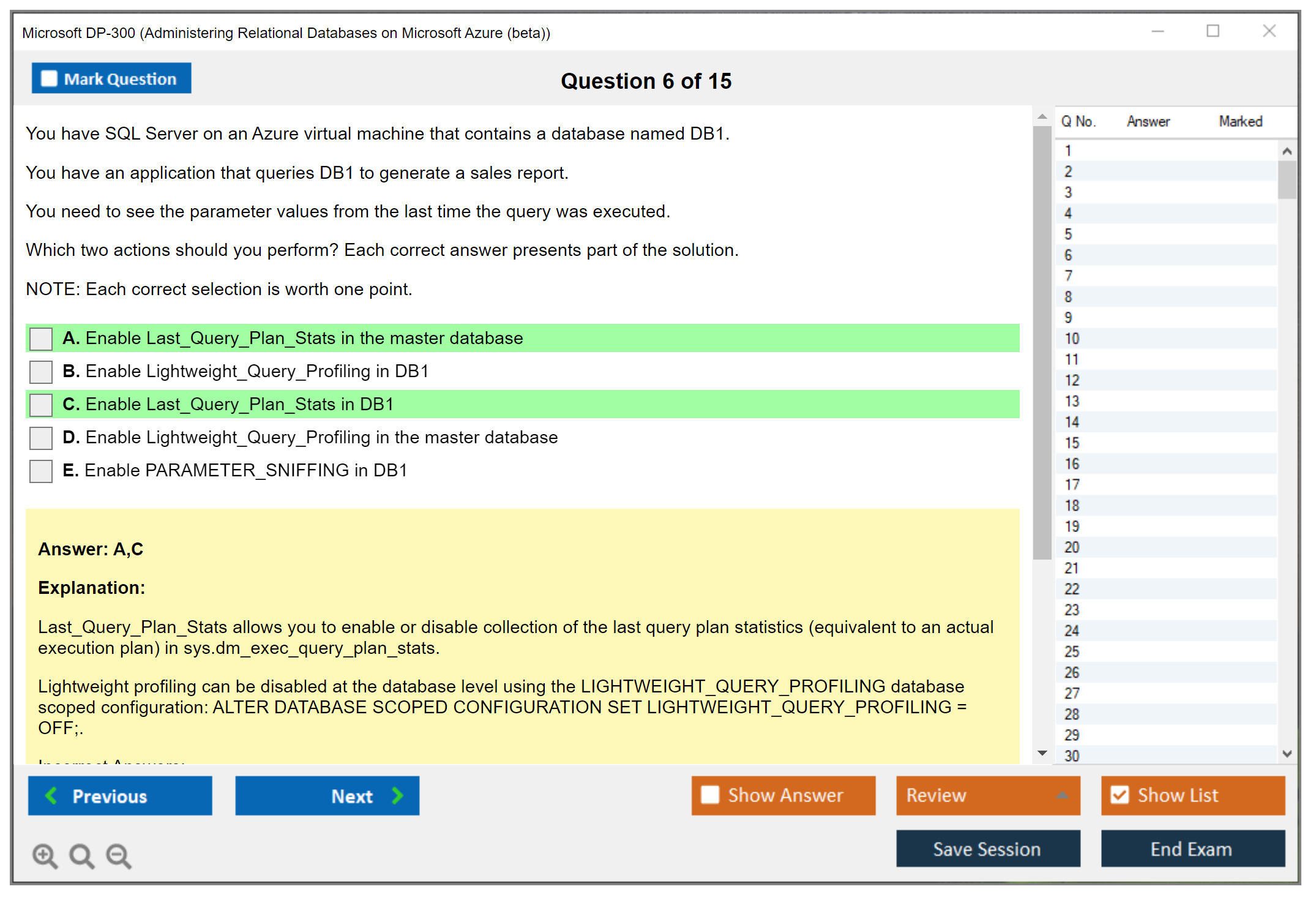 Microsoft DP-300 Administering Relational Databases on Microsoft Azure Practice test exam simulator test engine exam dumps questions answers Image 6