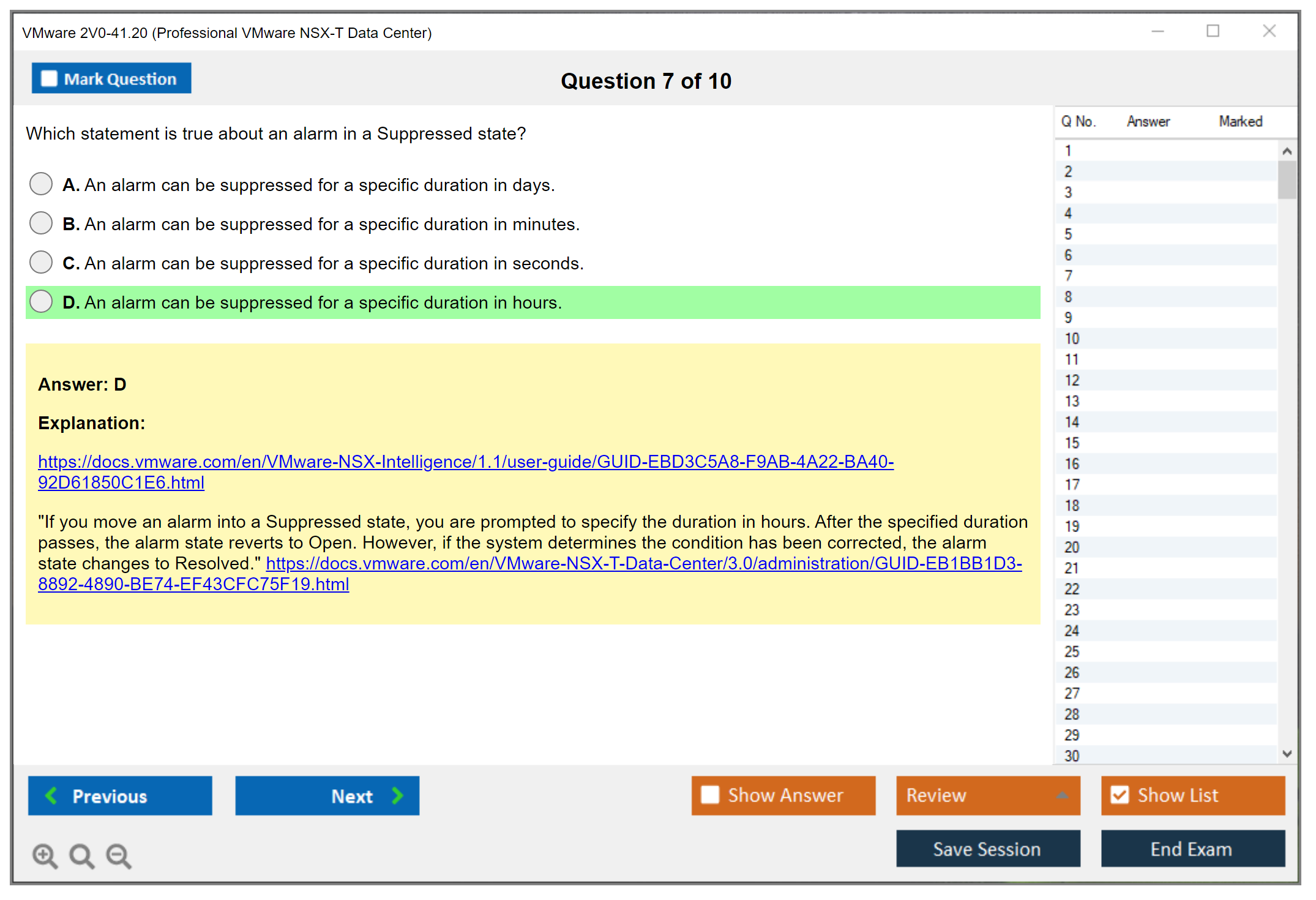 VMware 2V0-41.20 Professional VMware NSX-T Data Center Practice test exam simulator test engine exam dumps questions answers Image 7