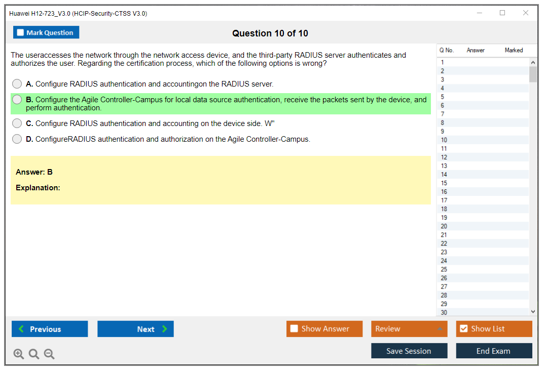 Huawei H12-723_V3.0 HCIP-Security-CTSS V3.0 Practice test exam simulator test engine exam dumps questions answers Image 10