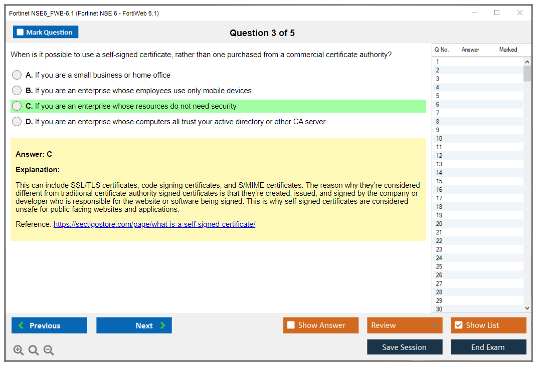 Fortinet NSE6_FWB-6.1 Fortinet NSE 6 - FortiWeb 6.1 Practice test exam simulator test engine exam dumps questions answers Image 3