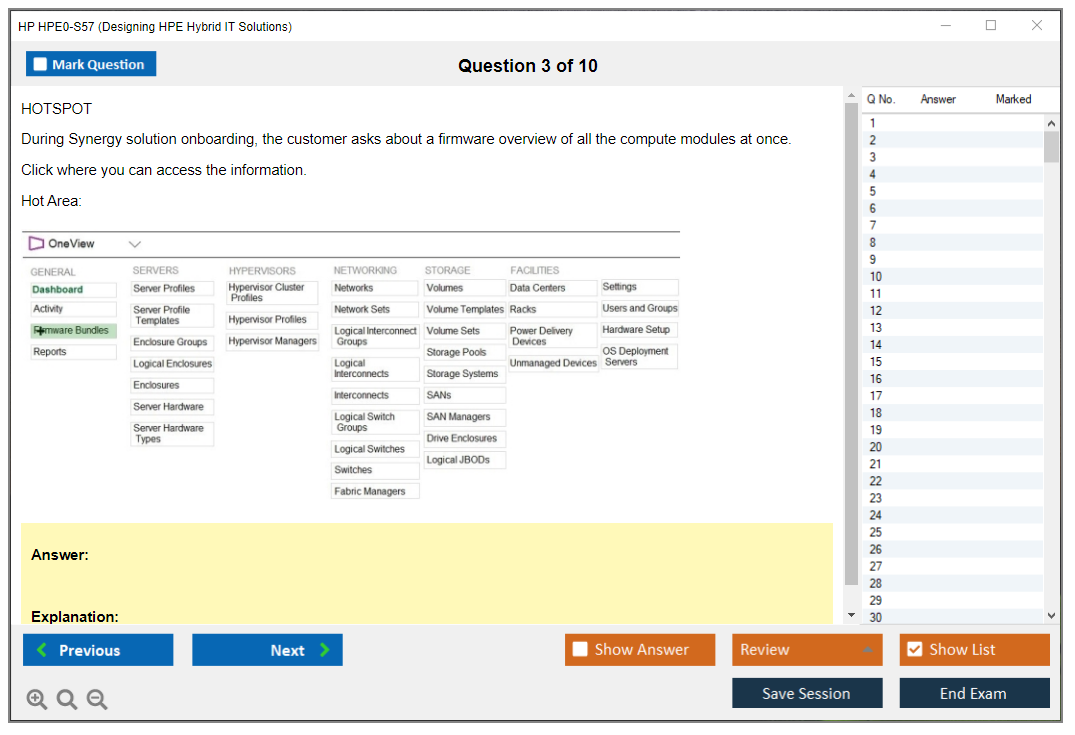 HP HPE0-S57 Designing HPE Hybrid IT Solutions Practice test exam simulator test engine exam dumps questions answers Image 3