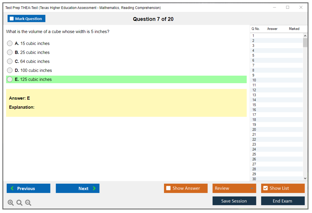 Test Prep THEA-Test Texas Higher Education Assessment - Mathematics, Reading Comprehension Practice test exam simulator test engine exam dumps questions answers Image 7