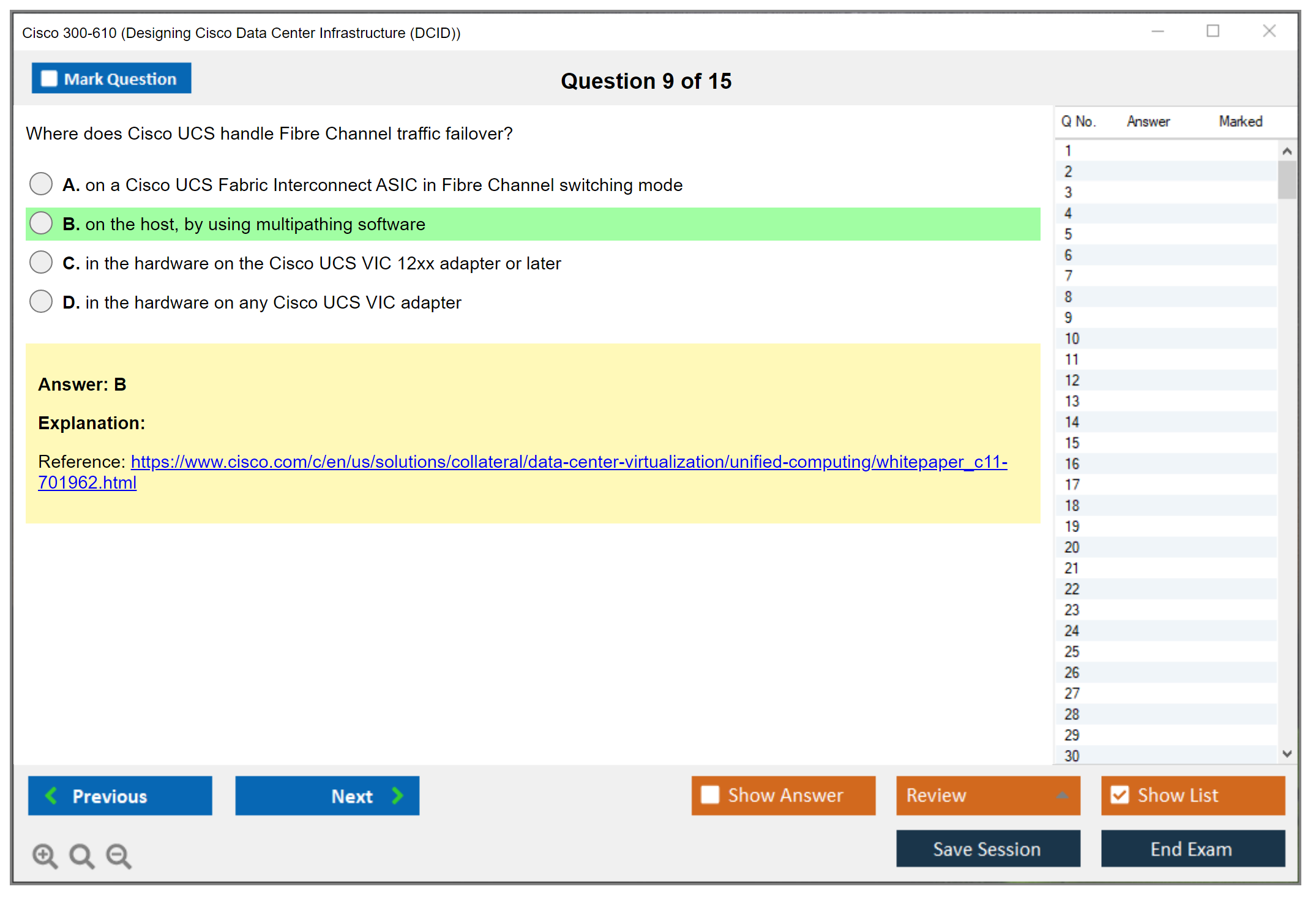 Cisco 300-610 Designing Cisco Data Center Infrastructure (DCID) Practice test exam simulator test engine exam dumps questions answers Image 9
