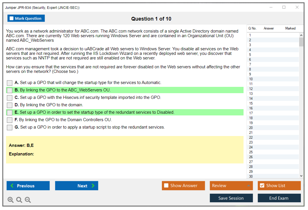 Juniper JPR-934 Security, Expert (JNCIE-SEC) Practice test exam simulator test engine exam dumps questions answers Image 1
