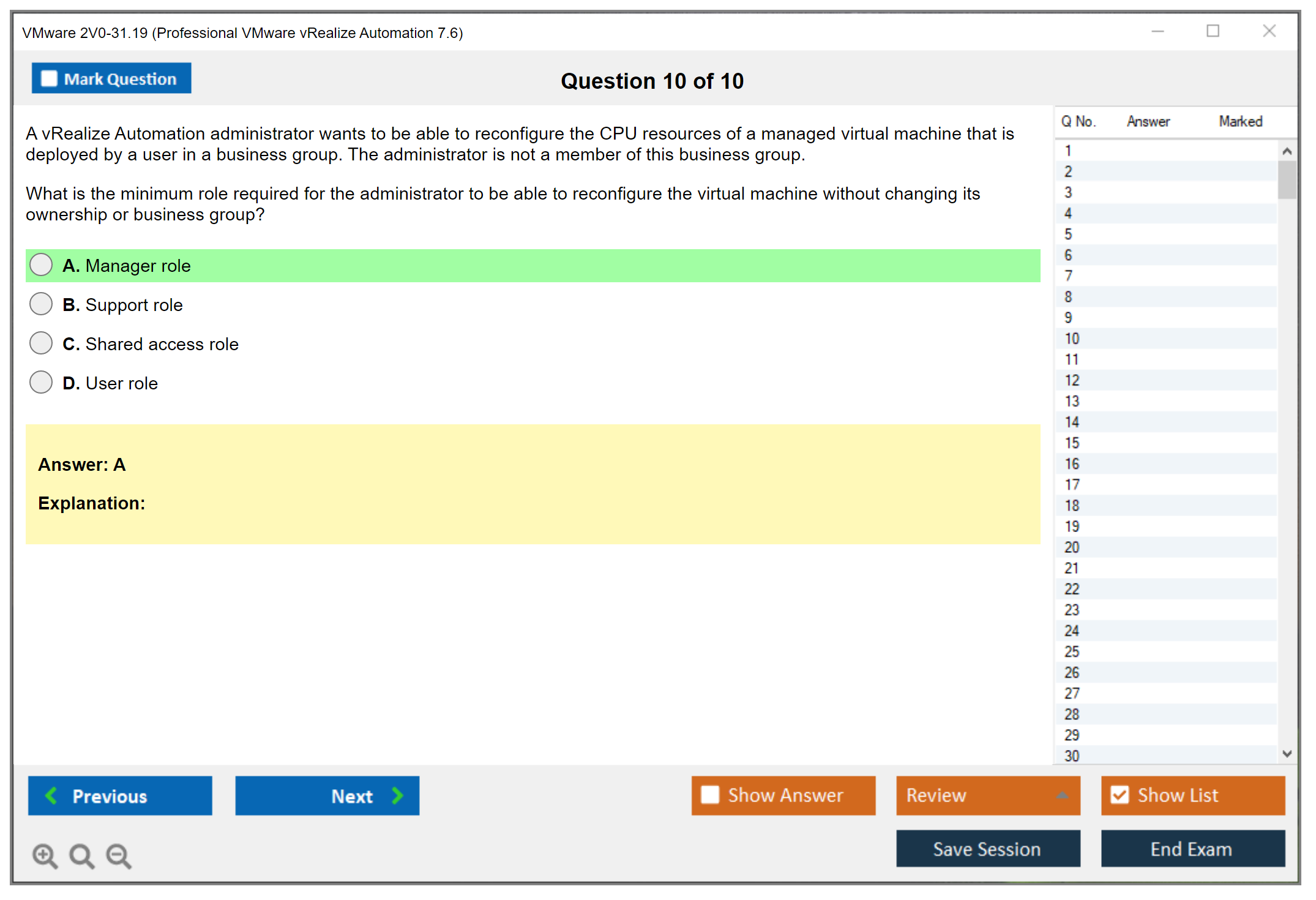 VMware 2V0-31.19 Professional VMware vRealize Automation 7.6 Practice test exam simulator test engine exam dumps questions answers Image 10
