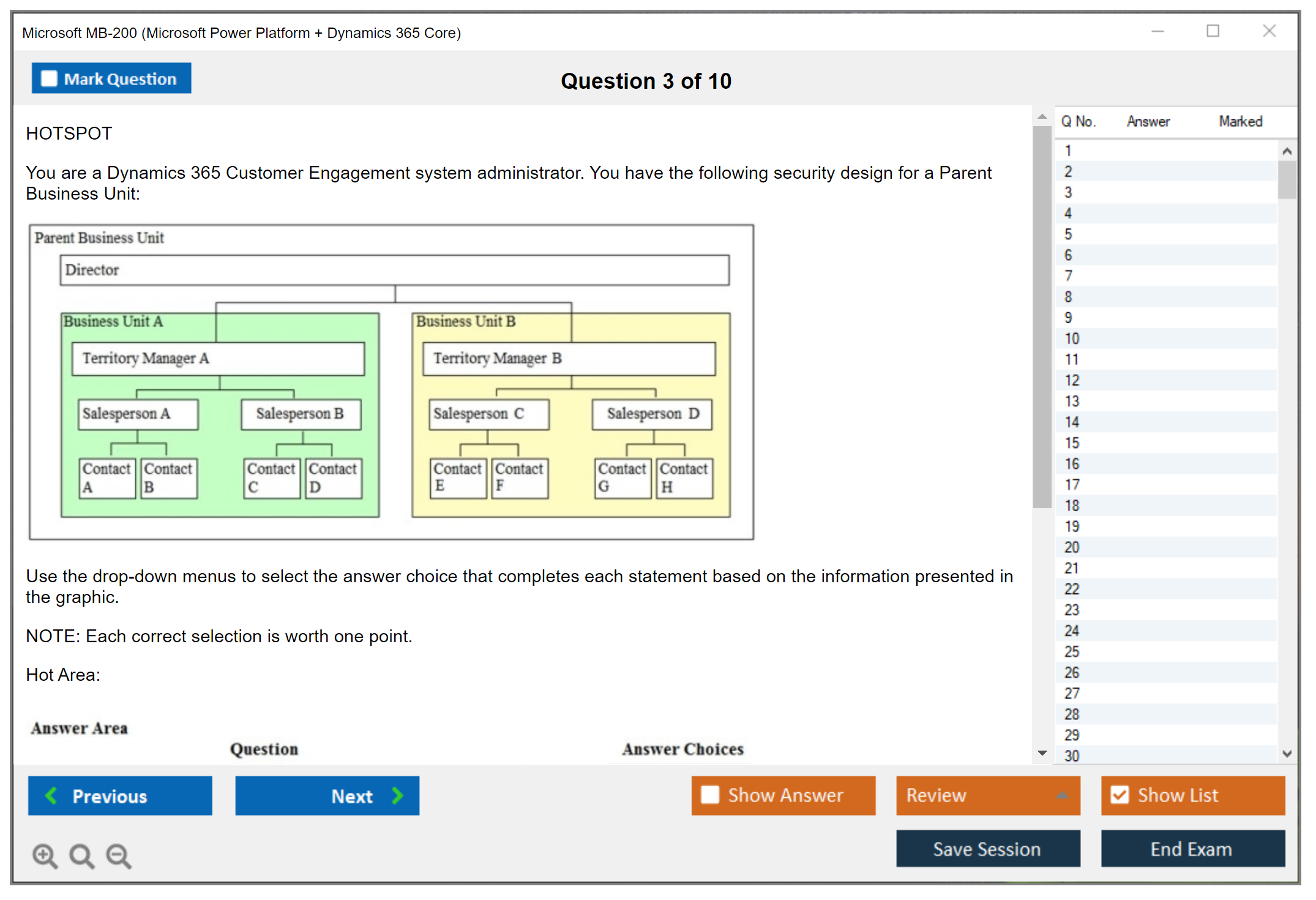 Microsoft MB-200 Microsoft Power Platform + Dynamics 365 Core Practice test exam simulator test engine exam dumps questions answers Image 3