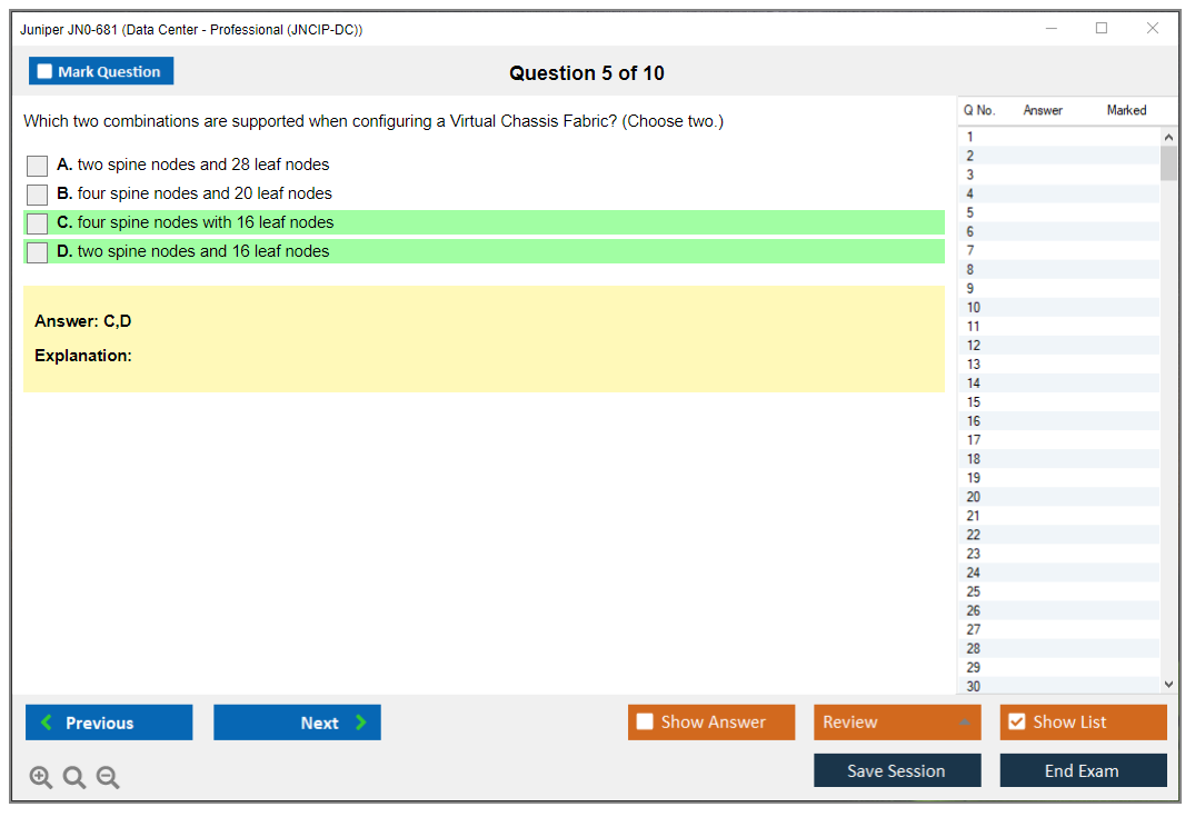Juniper JN0-681 Data Center - Professional (JNCIP-DC) Practice test exam simulator test engine exam dumps questions answers Image 5