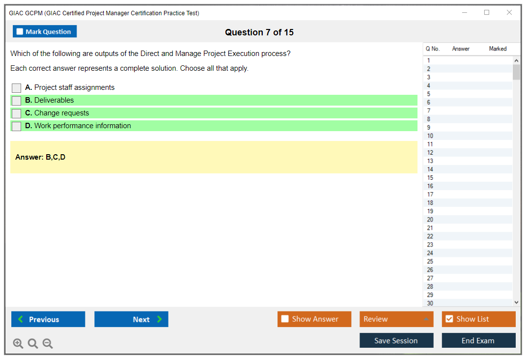 GIAC GCPM GIAC Certified Project Manager Certification Practice Test Practice test exam simulator test engine exam dumps questions answers Image 7