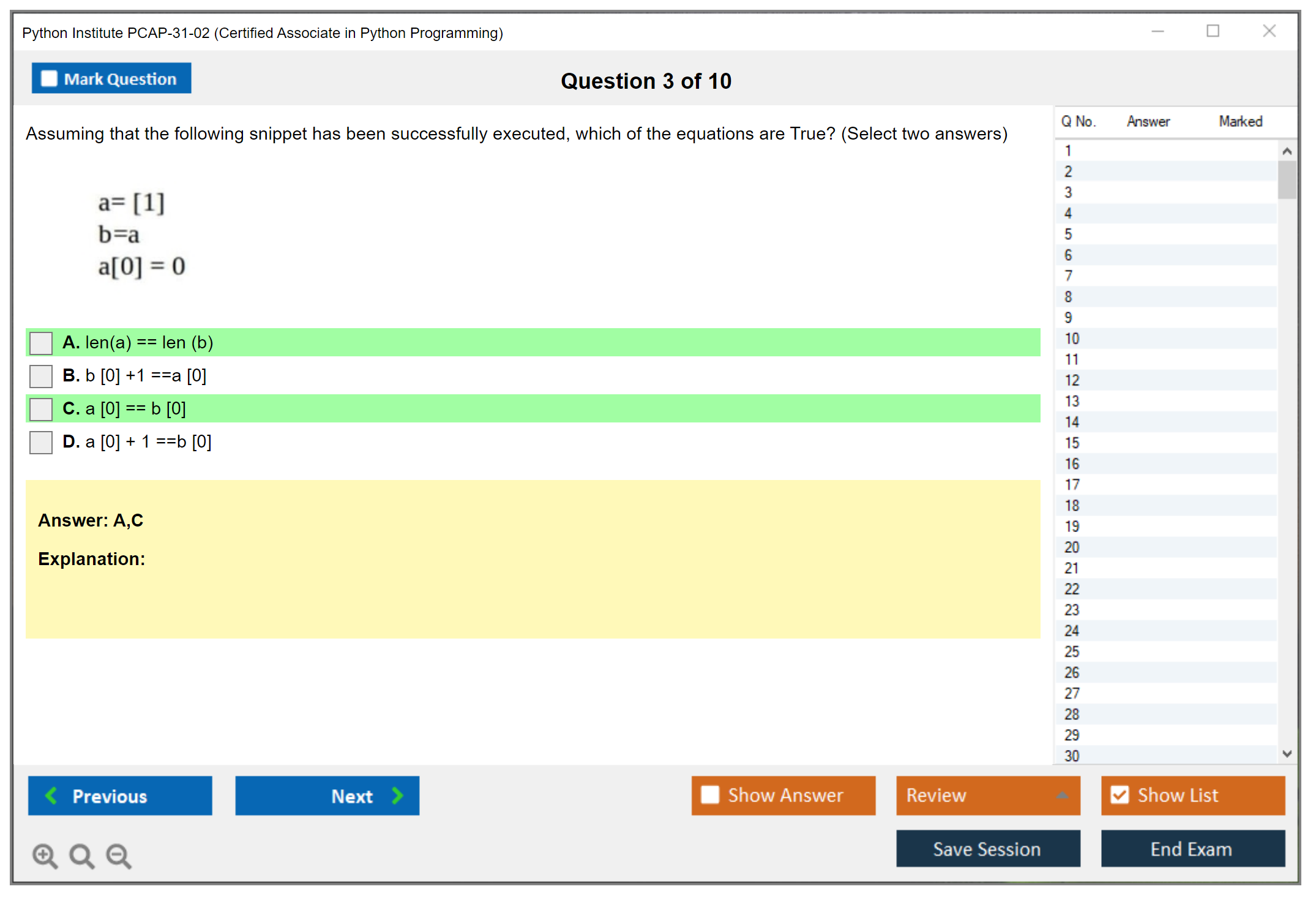 Python Institute PCAP-31-02 Certified Associate in Python Programming Practice test exam simulator test engine exam dumps questions answers Image 3