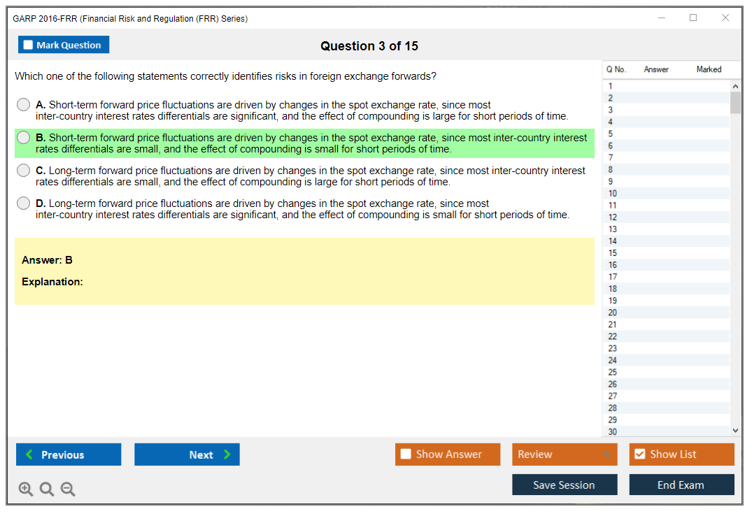 GARP 2016-FRR Financial Risk and Regulation (FRR) Series Practice test exam simulator test engine exam dumps questions answers Image 3