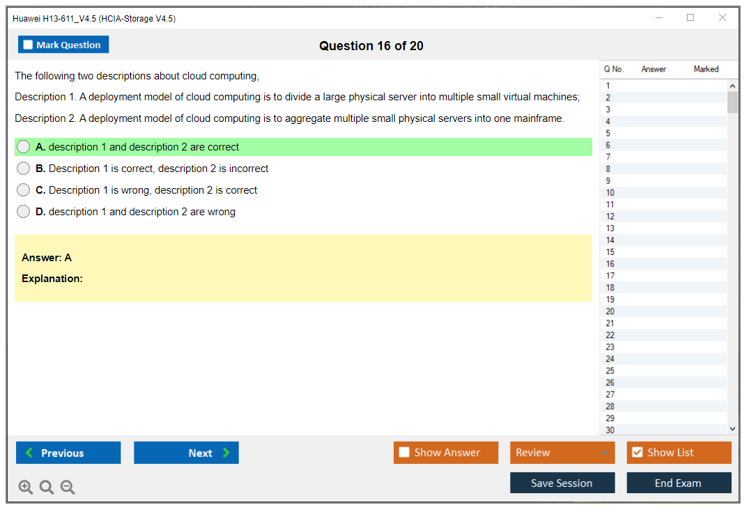 Huawei H13-611_V4.5 HCIA-Storage V4.5 Practice test exam simulator test engine exam Prep practice test questions answers Image 16