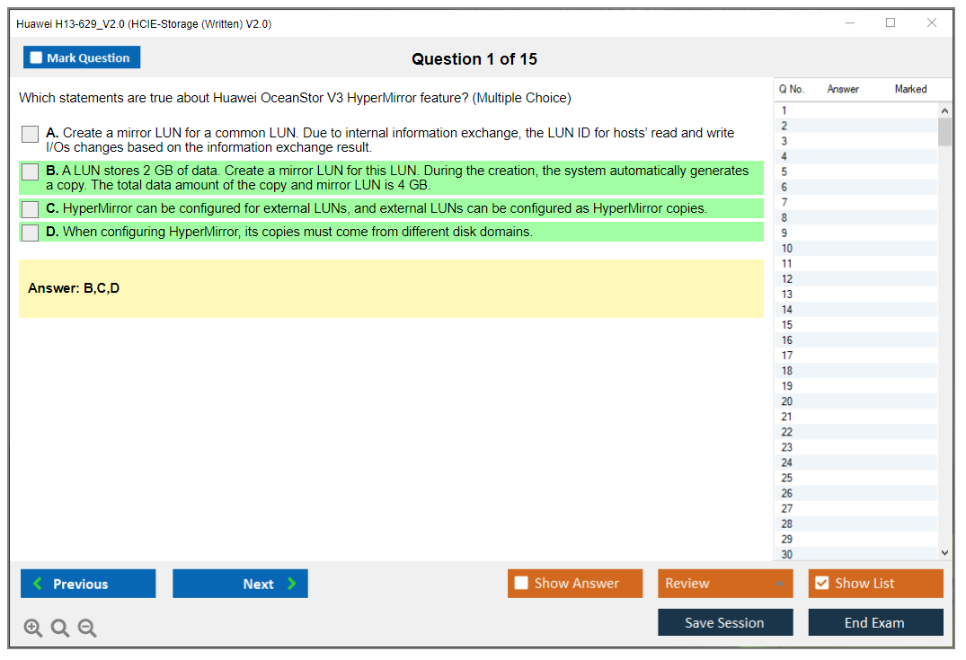 Huawei H13-629_V2.0 HCIE-Storage (Written) V2.0 Practice test exam simulator test engine exam dumps questions answers Image 1