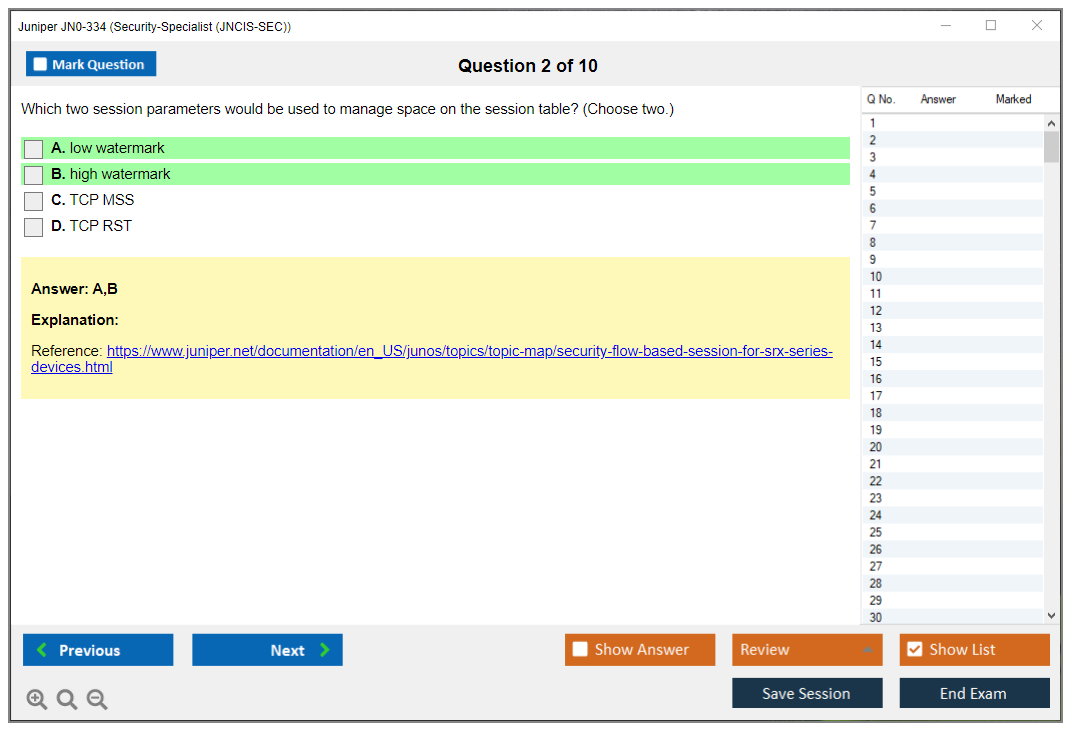 Juniper JN0-334 Security-Specialist (JNCIS-SEC) Practice test exam simulator test engine exam dumps questions answers Image 2