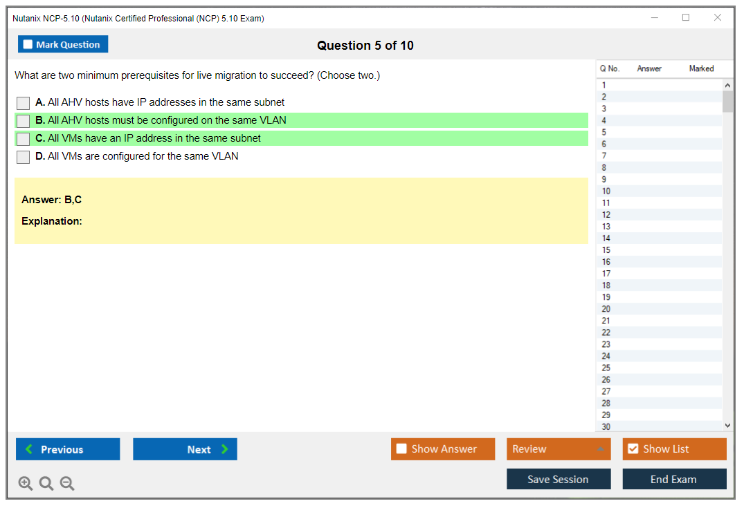 Nutanix NCP-5.10 Nutanix Certified Professional (NCP) 5.10 Exam Practice test exam simulator test engine exam dumps questions answers Image 5